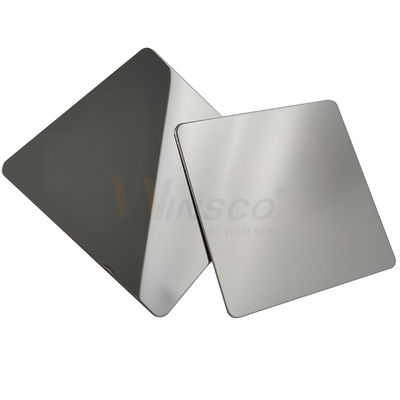 品質  Ornamental Super Mirror Stainless Steel Sheet 201 304 316 Grade With Silver PVD Color 工場