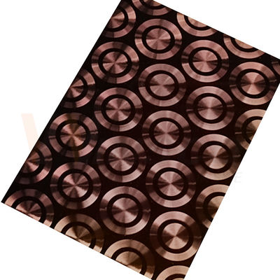 品質  Rose Gold Decorative Stainless Steel Sheet Metal PVD Color CD Polishing 3D Laser Cold Rolled 工場