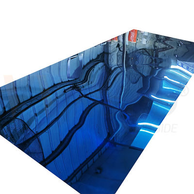 品質  304 304L Grade Blue Colored Mirror Surface Stainless Steel Sheet 4FTX8FT 工場