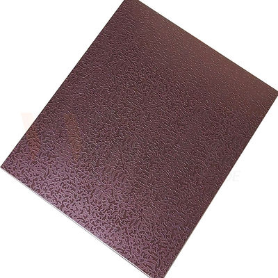 1500mmx300mmの装飾的なステンレス鋼 シートのローズの赤い石造りパターンは終了するエッチングした