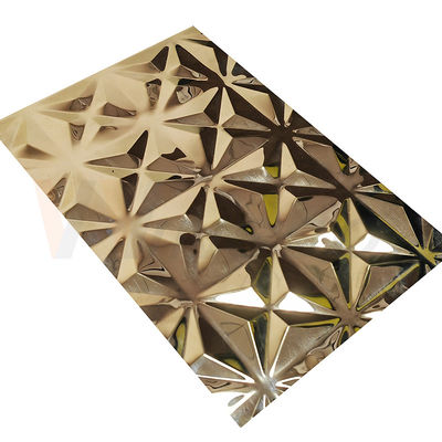 装飾用5x10チタニウムの金ミラーは終了するステンレス鋼 シートを浮彫りにした
