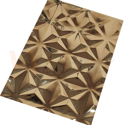 装飾用5x10チタニウムの金ミラーは終了するステンレス鋼 シートを浮彫りにした