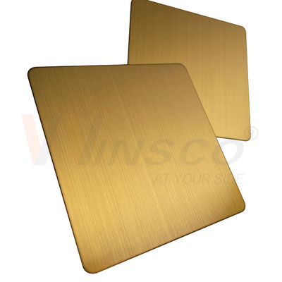 1219mmx2438mm JIS 201 304 316のチタニウムの金のステンレス鋼のヘアライン シート