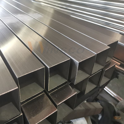 600 Grit 磨いたAISI 201 304 不同鋼方形管 装飾用用不同鋼方形管