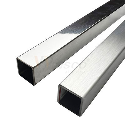 SUS 201 304 316 20mmx20mm サイズ ステンレス・スチール 方形パイプ 0.6mm-2.0mm 壁厚さ ステンレスチューブ 鏡 サテン表面