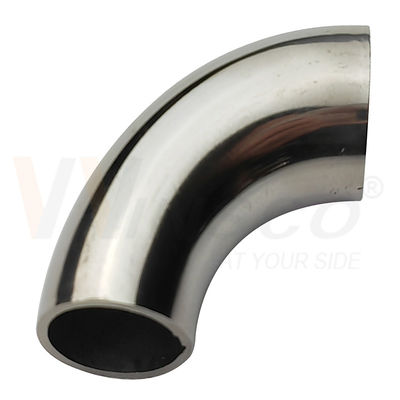 1.2mm 1.5mm 厚さ 201 304 316 グレード ミラー サテン 表面 15.9mm OD ステンレス スチール ハンドレール 肘 55mm 弧長