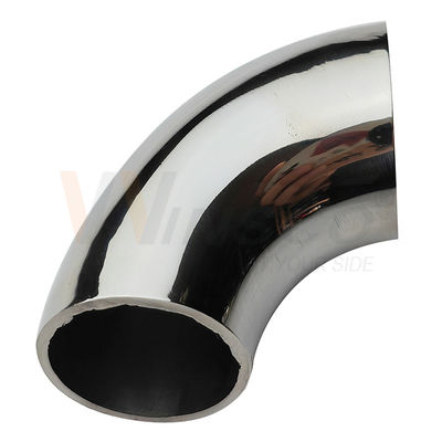 精細磨きサテンインオックスバリストラフィッティング 201 304 316 グレード 25.4mm 1"' Dia 66mm アーークステンレス鋼 90度肘