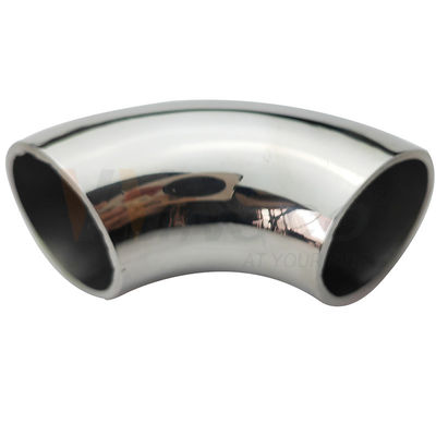 精細磨きサテンインオックスバリストラフィッティング 201 304 316 グレード 25.4mm 1"' Dia 66mm アーークステンレス鋼 90度肘