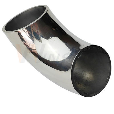 精細磨きサテンインオックスバリストラフィッティング 201 304 316 グレード 25.4mm 1"' Dia 66mm アーークステンレス鋼 90度肘