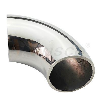 精細磨きサテンインオックスバリストラフィッティング 201 304 316 グレード 25.4mm 1"' Dia 66mm アーークステンレス鋼 90度肘