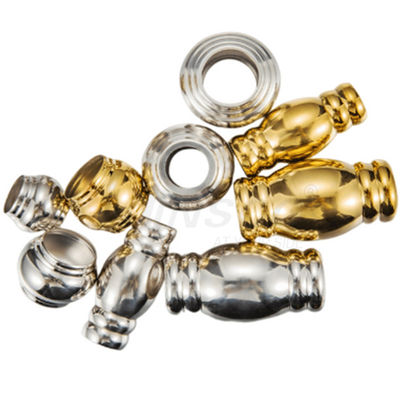 ミラー シルバー ゴールド 不同金属レイルアクセサリー SS 201 304 ステンレス鋼 19mm ハンドレールパイプのための竹のジョイントコネクタ