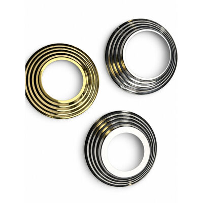 SS 201 304 ステンレス スターパーツ シルバー ゴールド ステンレス スチール ハンドレール ベースカバー 19mm 1' 2' 63.5mm 丸いニューエル ストック