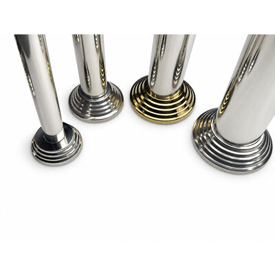 SS 201 304 ステンレス スターパーツ シルバー ゴールド ステンレス スチール ハンドレール ベースカバー 19mm 1' 2' 63.5mm 丸いニューエル ストック