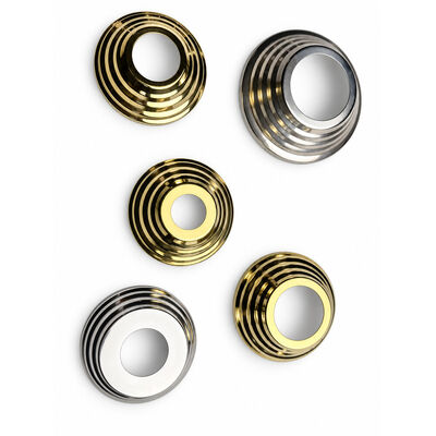 SS 201 304 ステンレス スターパーツ シルバー ゴールド ステンレス スチール ハンドレール ベースカバー 19mm 1' 2' 63.5mm 丸いニューエル ストック