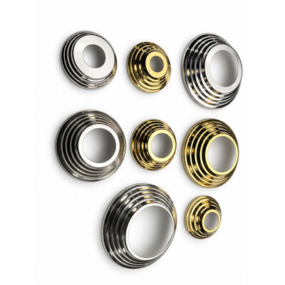 SS 201 304 ステンレス スターパーツ シルバー ゴールド ステンレス スチール ハンドレール ベースカバー 19mm 1' 2' 63.5mm 丸いニューエル ストック