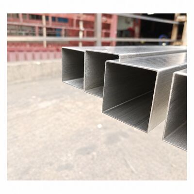 50x50mm サテンブラッシュドステンレス鋼角パイプ ASTM A554 グレード201、304、316