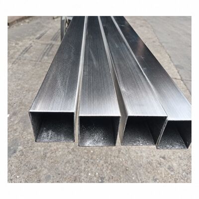 50x50mm サテンブラッシュドステンレス鋼角パイプ ASTM A554 グレード201、304、316