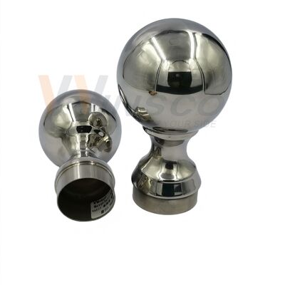 グレード304 316 不同金属の階段フィッティング 80mm ダイアステンレス鋼 飾り付けのレンディングボール 50.8mm 2インチ丸いチューブ