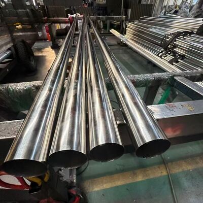 1 3/4" 44.5mm ステンレス鋼丸管 0.4-3.0mm 壁厚さ 600 グリット サテン仕上げ 304 不同管 201/316L オプション