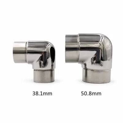 SS201,SS304 & SS316 ステンレス鋼 90° ショートハンドレール肘 25.4 〜 50.8mm 丸いチューブ