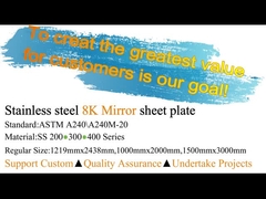 チタニウムの金304のステンレス鋼 ミラーは装飾のための1219mmを終える