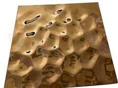 SSミラー イエローブロンズ ビッグハチの巣エンボスシート